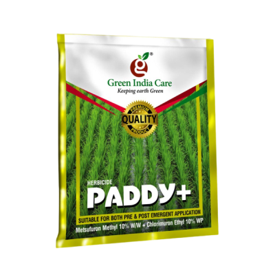 PADDY + (Sachet) Metsufuron Methyl 10% w/w +
Chlorimuron Ethyl 10% WP Green India Care